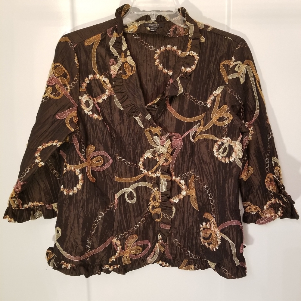 Dressbarn Collection Cardigan XL Embroidered,lace
